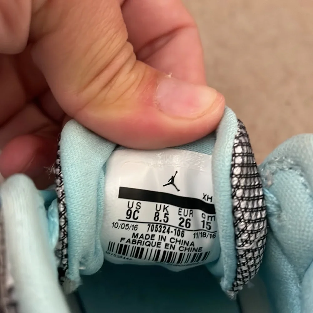 Rare!!2017 Air Jordan 1 Retro High GG 'White Still Blue'